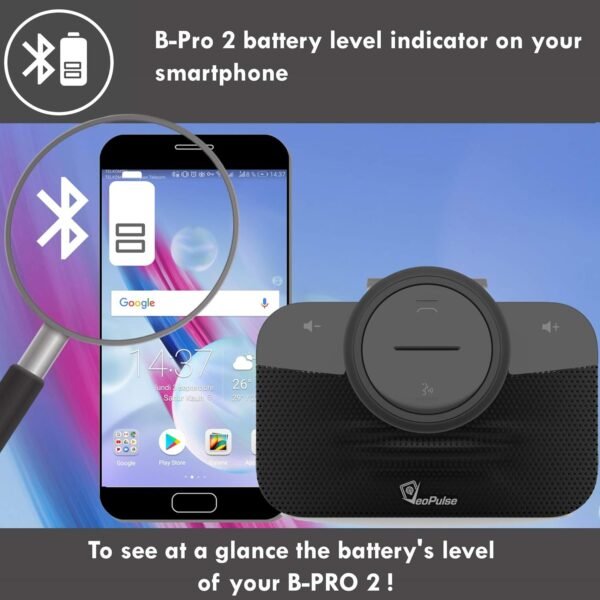 Car Speakerphone B-PRO 2 Hands-Free kit, 6W Hi-Fi Speakers, with Bluetooth Automatic multipoint Cellphone Connection - Image 5