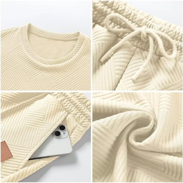 Mens Short Sets 2 Piece Outfits Summer Casual T Shirts and Shorts Tracksuit Sets with Pockets - Image 4