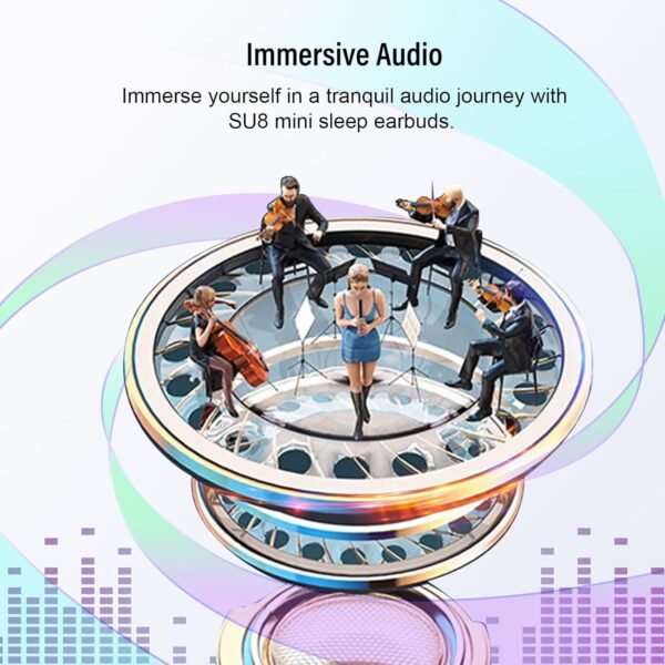 Sleep Earbuds Bluetooth 5.4 in Ear Light-Weight Headphones, Mini Sleep Headphones Small Design for Side Sleepers, 47H Playtime with Charging Case, Clear Calls Earphones, Mysterious Black - Image 2