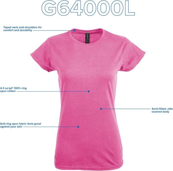 Gildan Women's Softstyle Cotton T-Shirt, Style G64000l, Multipack - Image 4