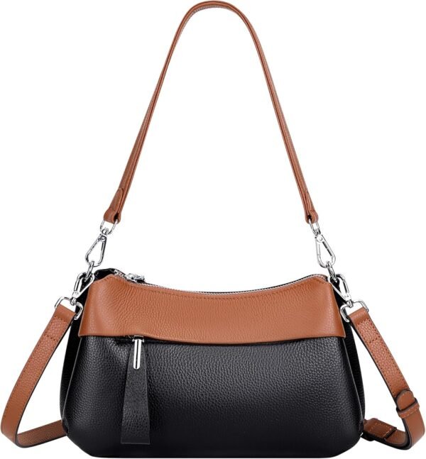 Over Earth Leather Handbags for Women Small Hobo Shoulder Bag Ladies Crossbody Purse