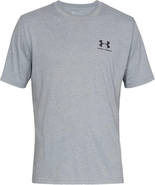 Under Armour Men's Sportstyle Left Chest Short-Sleeve T-Shirt , Steel Light Heather (036)/Black , Large - Image 3