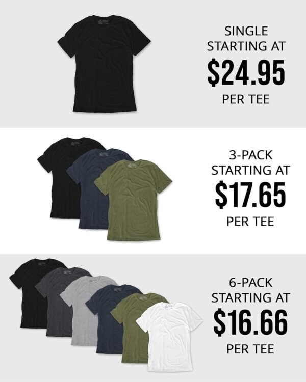 INTO THE AM Mens T Shirt with Logo - Short Sleeve Crew Neck Soft Fitted Tees S - 4XL Fresh Classic Basic Tshirts - Image 5