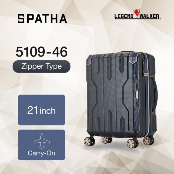 LEGEND WALKER SPATHA Hardside Expandable Luggage, Carry-On, 21-inch, Navy, 5109-46-NV - Image 2