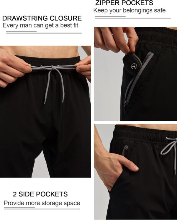 SILKWORLD Mens Swim Trunks Quick Dry Bathing Suit Board Swimming Shorts with Zipper Pockets and Compression Liner - Image 3