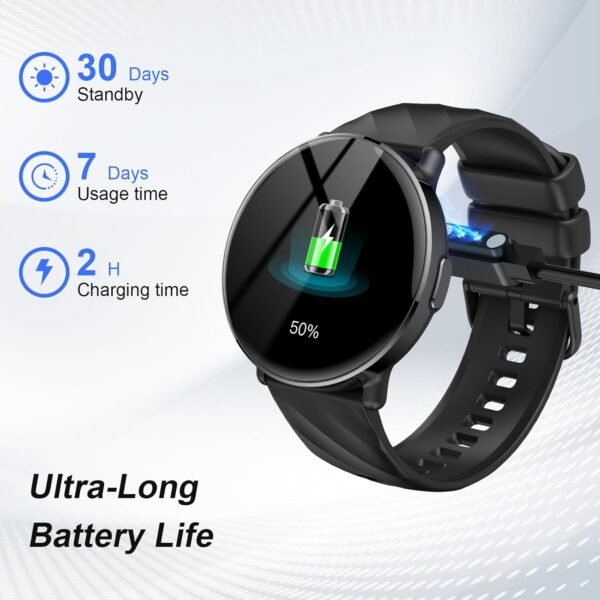 Smart Watch for Men Women with Call Text Reminder, Smartwatch 1.39" Touch Screen, Fitness Watch with Heart Rate/Sleep/Steps/Calories Monitor, 112+ Sport Mode, IP68 Waterproof Activity Trackers - Image 7