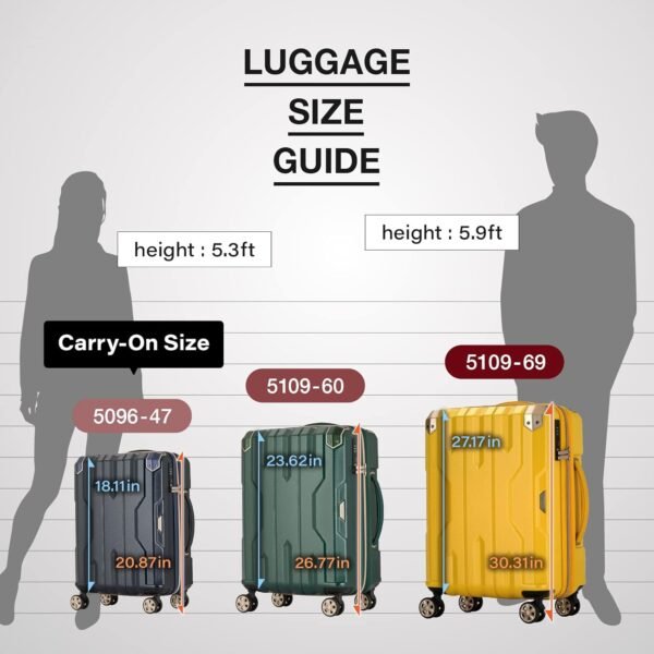 LEGEND WALKER SPATHA Hardside Expandable Luggage, Carry-On, 21-inch, Navy, 5109-46-NV - Image 7