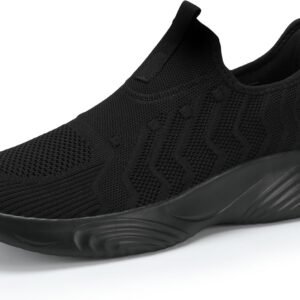 MRIP Mens Slip On Walking Shoes Lightweight Non Slip Gym Workout Running Shoes Mesh Breathable Cushion Fashion Tennis Athletic Casual Sneakers