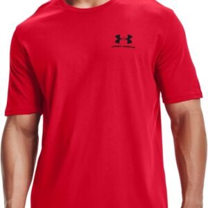 Under Armour Men's UA Sportstyle Left Chest Short Sleeve Shirt LG Red