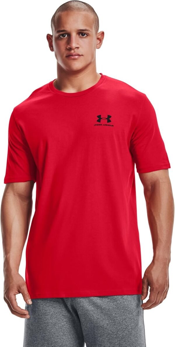 Under Armour Men's UA Sportstyle Left Chest Short Sleeve Shirt LG Red