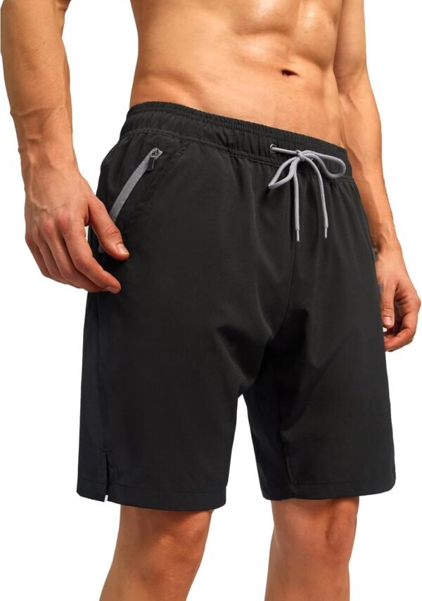 SILKWORLD Mens Swim Trunks Quick Dry Bathing Suit Board Swimming Shorts with Zipper Pockets and Compression Liner - Image 2