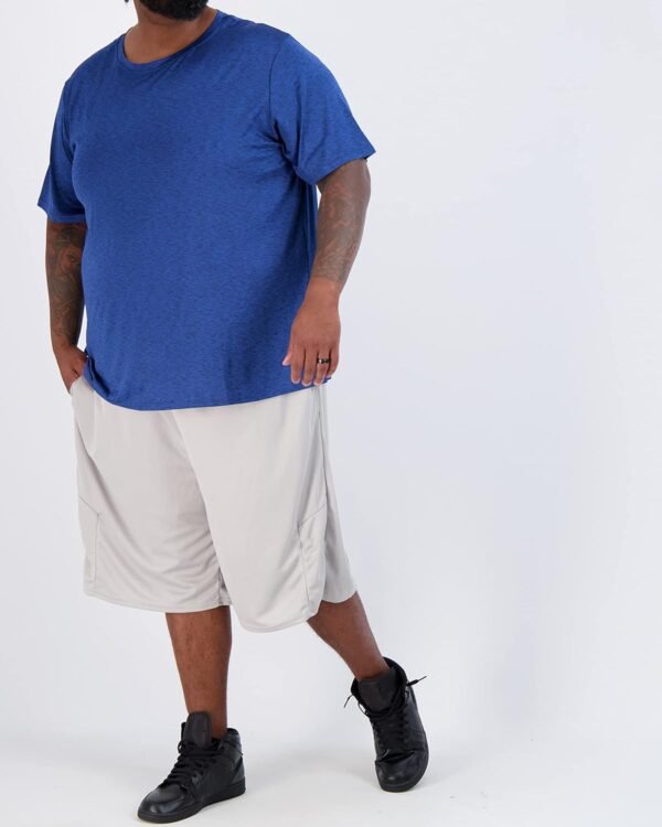 Real Essentials 3 Pack: Men’s Big & Tall Tech Stretch Long-Sleeve & Short-Sleeve Dry-Fit T-Shirt (3XT-5XT) - Image 4