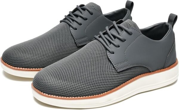 Men's Casual Dress Oxfords Shoes Breathable Knit Leisure Fashion Sneakers Lightweight Comfortable Walking Shoes - Image 5