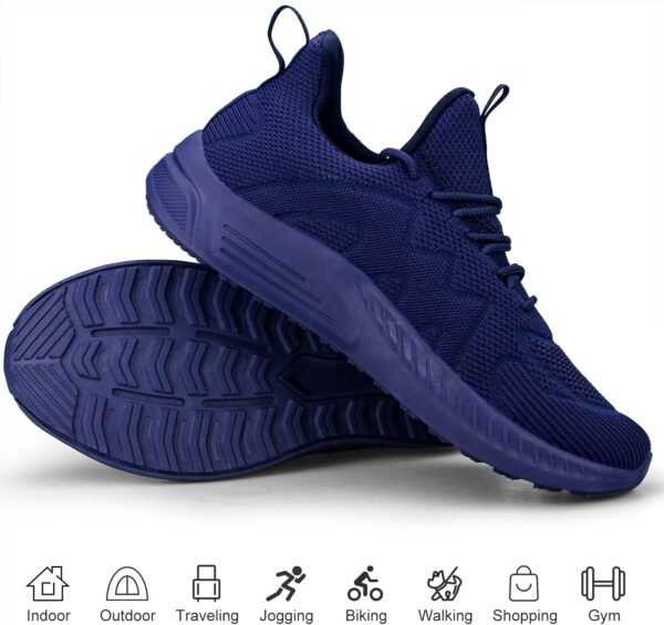 Feethit Mens Non Slip Walking Sneakers Lightweight Breathable Slip on Running Shoes Athletic Gym Tennis Shoes for Men - Image 5