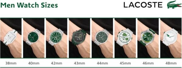 Lacoste LC33 Men's Analog and Digital Movement Watch, Silicone Strap, Water Resistant Up to 10ATM/100 Meters - Contemporary, Sporty - Premium Fashion Timepiece - Gift for Him - 45mm - Image 6