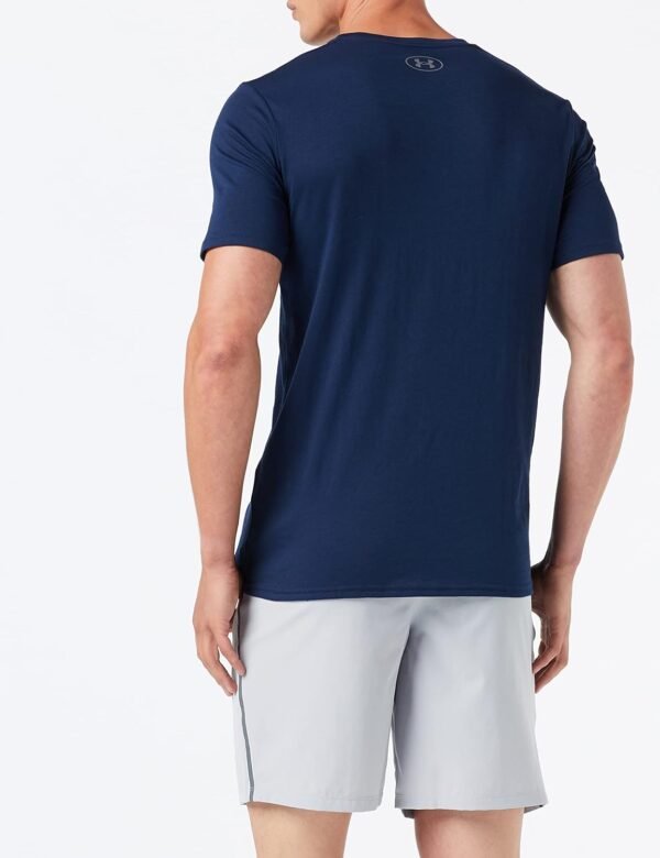 Under Armour Men's Sportstyle Left Chest Short-Sleeve T-Shirt, Academy Blue (408)/Black, X-Small - Image 5