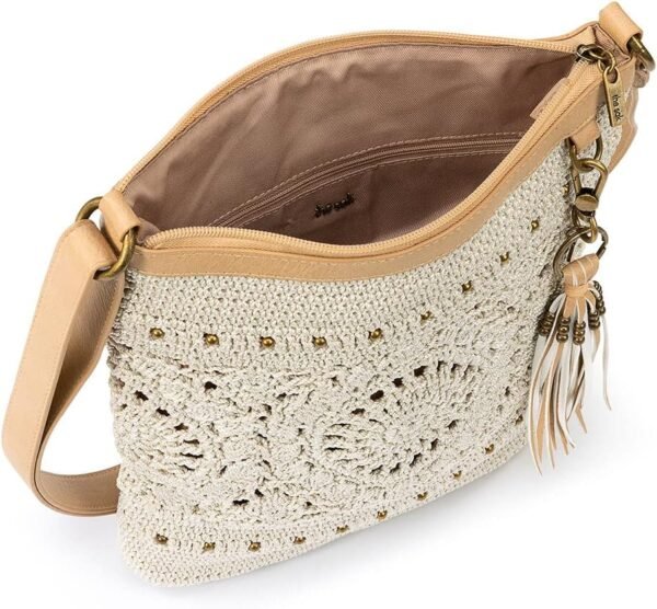The Sak Lucia Crossbody Purse - Hand Crochet Women's Handbag for Everyday & Travel - Cross Body Bag With Zipper Pockets - Image 5