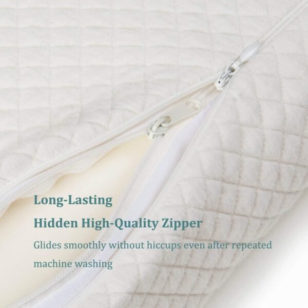 Contour Memory Foam Pillow Orthopedic Sleeping Pillows, Ergonomic Cervical Pillow for Neck Pain - for Side Sleepers, Back and Stomach Sleepers, Free Pillowcase Included (Firm & Queen) - Image 4