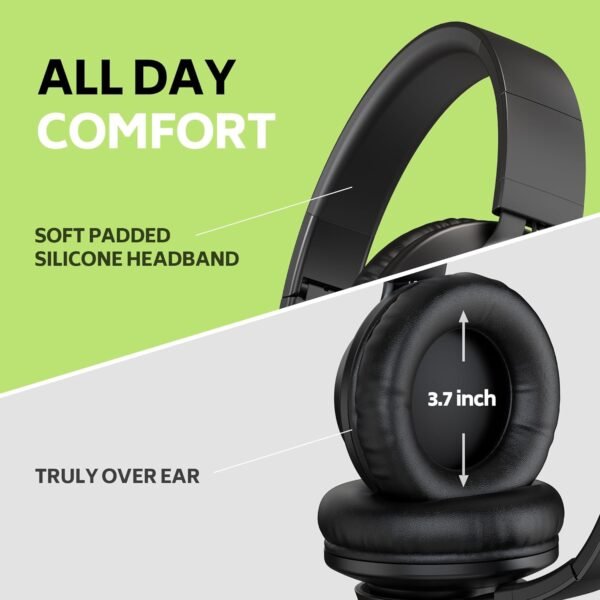 AILIHEN Kids Headphones Bulk for School, 6-Pack Class Headphones Wired with Microphone for Students, Teens, Classroom, Library, Chromebook, Laptop, Adjustable, Foldable, 3.5mm Jack - (Multicolor) - Image 5