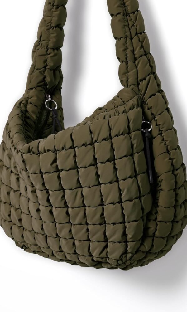 ODODOS Quilted Carryall Tote Bag for Women Crossbody Large Hobo Lightweight Padding Shoulder Bag - Image 4