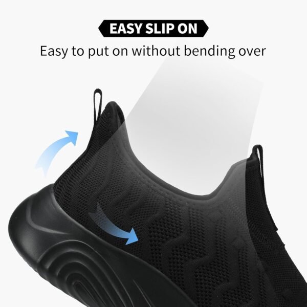 MRIP Mens Slip On Walking Shoes Lightweight Non Slip Gym Workout Running Shoes Mesh Breathable Cushion Fashion Tennis Athletic Casual Sneakers - Image 4