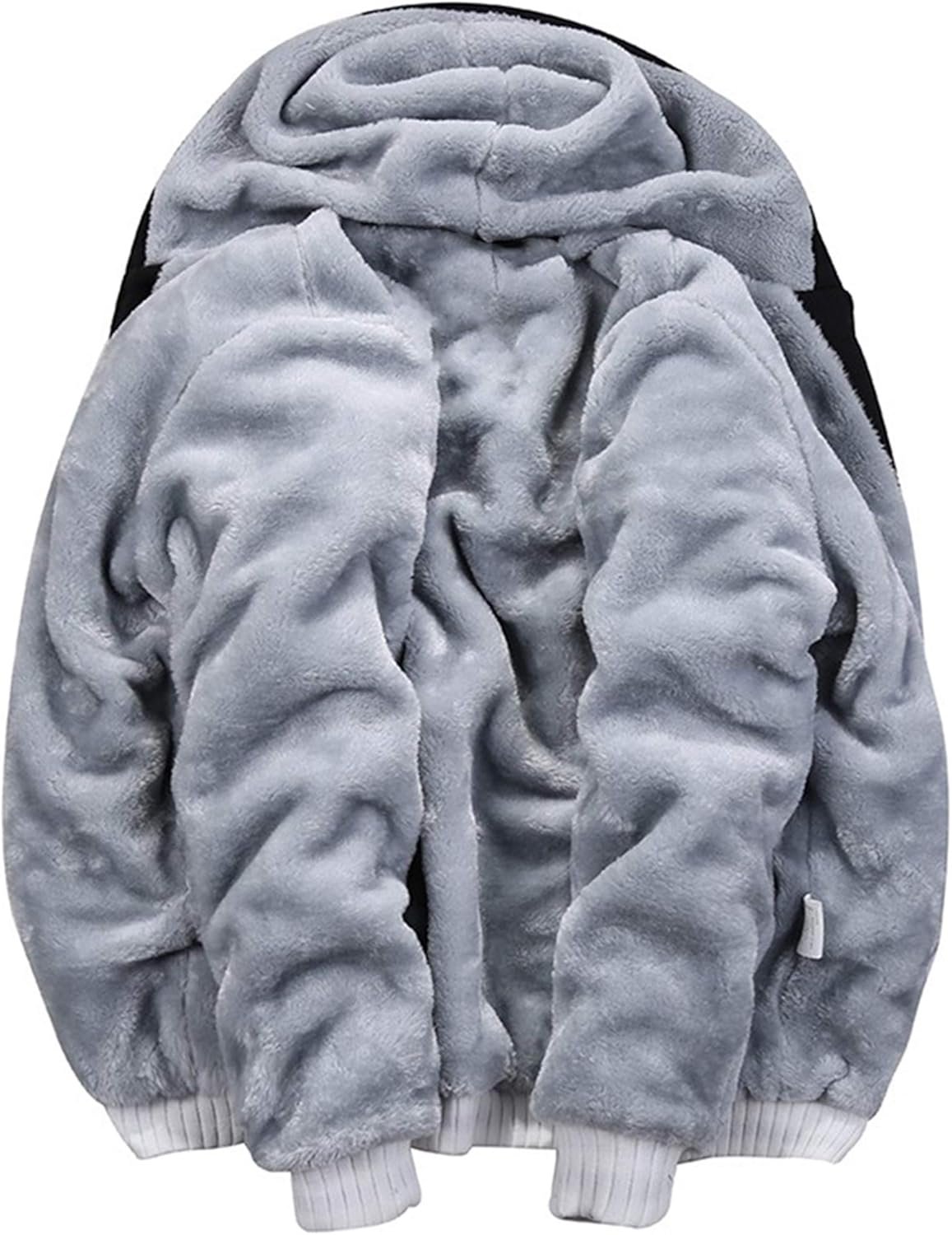 MACHLAB Men's Pullover Winter Workout Fleece Hoodie Jackets Full Zip Wool Warm Thick Coats - Image 2