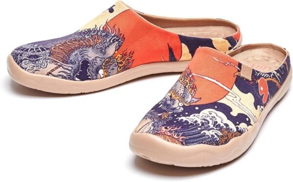 UIN Men's Painted Slipper Lightweight Comfort Mules Walking Casual Household Slip Ons Art Travel Shoes Malaga - Image 4