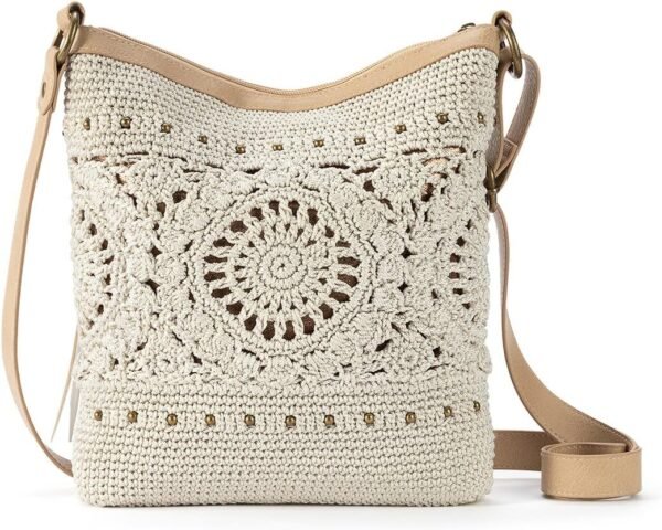 The Sak Lucia Crossbody Purse - Hand Crochet Women's Handbag for Everyday & Travel - Cross Body Bag With Zipper Pockets - Image 6
