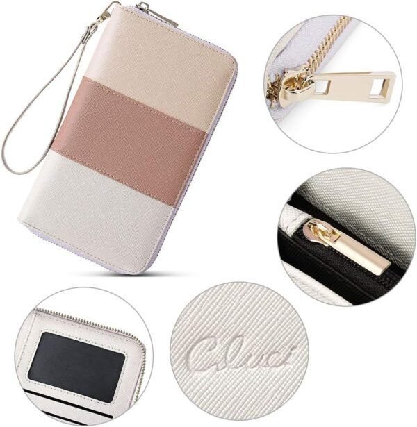 CLUCI Womens Wallet RFID Bifold Wristlet Large - Image 5