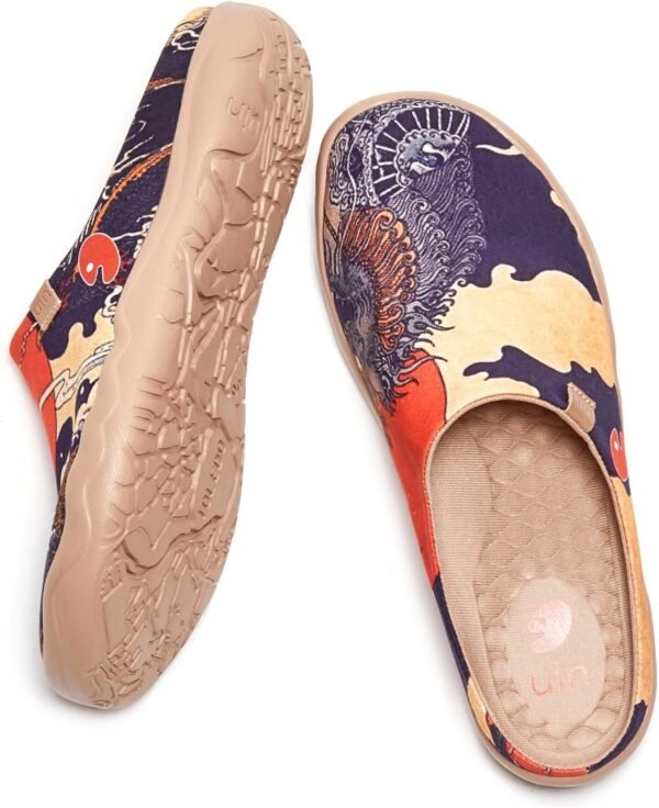 UIN Men's Painted Slipper Lightweight Comfort Mules Walking Casual Household Slip Ons Art Travel Shoes Malaga - Image 3