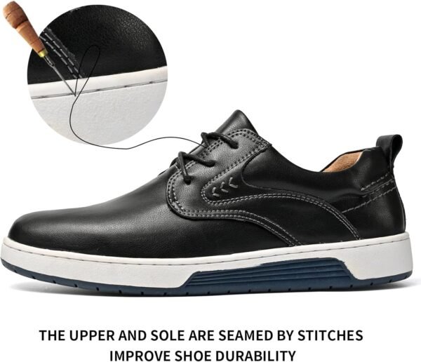 Men's Casual Shoes Fashion Dress Sneakers Zapatos Casuales para Hombre Comfortable Oxford Shoes for Men Lace-up Flat Business Casual Leather Shoes - Image 3