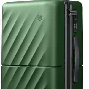 Carry on Luggage 22 X 14 X 9 Airline Approved, 20 Inch Luggage for 3-5 Days Trip, Double Spinner Wheels, 100% Hardshell PC, TSA Lock (Seaweed Green, Hudson)