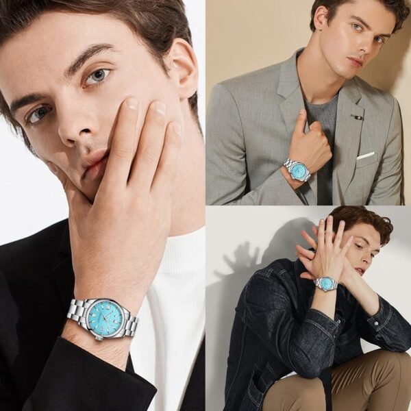 BENYAR AKNIGHT Mens Watch, Stylish Business Casual Stainless Steel Quartz Analog Wrist Watches for Men Women, Luminous Waterproof Date Gift - Image 7