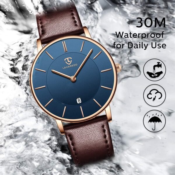 BEN NEVIS Watch, Mens Watch, Minimalist Fashion Simple Wrist Watch Analog Date with Leather Strap - Image 5