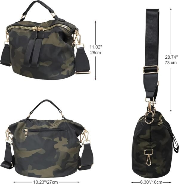 Women Nylon Handbag Anti-theft Casual Lightweight Travel Shopping Shoulder Bag Crossbody bag - Image 3