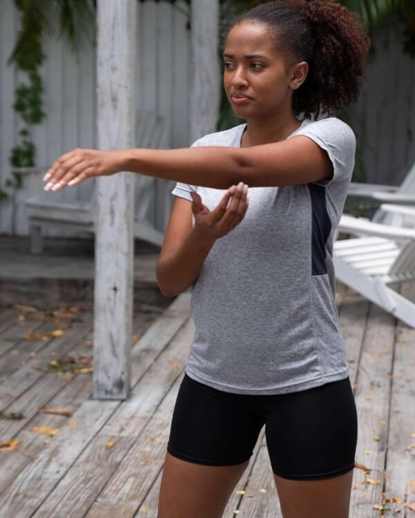 Real Essentials 5 Pack: Women's Dry Fit Tech Stretch Short-Sleeve Crew Neck Athletic T-Shirt (Available in Plus Size) - Image 6