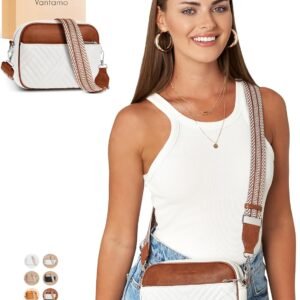 Vantamo Crossbody Shoulder Bags For Women Adjustable Strap, Extra Safe Purses for Women with RFID & Anti-Pickpocket Clip