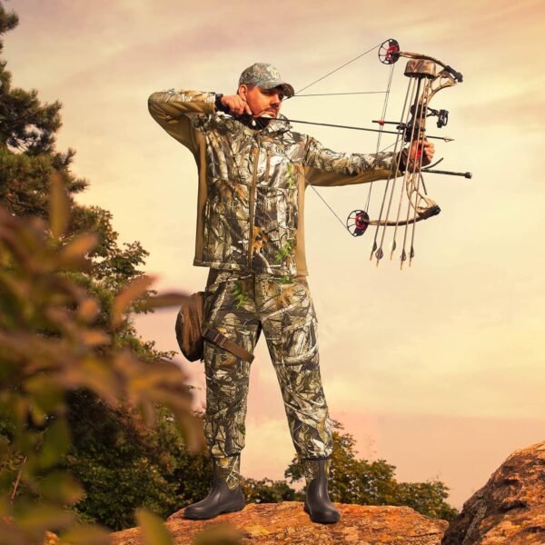 TIDEWE Hunting Clothes for Men with Fleece Lining, Safety Strap Compatible Water Resistant Silent Hunting Jacket and Pants - Image 5