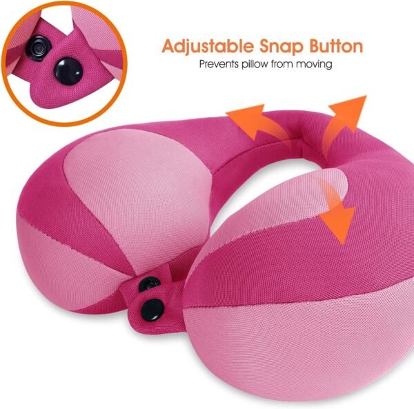 INFANZIA Kids Chin Supporting Travel Neck Pillow, Helps Support Head and Neck, Comfortably Designed for Head, Neck, and Chin Support - Gifts for Toddler/Child/Kids, Pink - Image 5