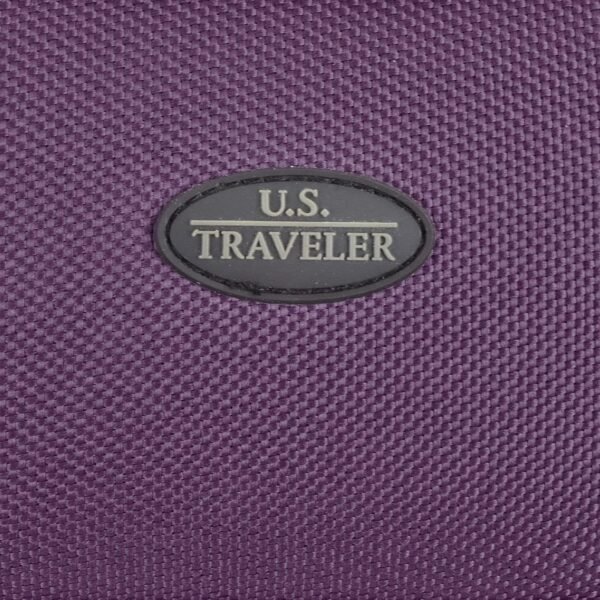 U.S. Traveler Rio Rugged Fabric Expandable Carry-on Luggage, Purple, Set - Image 9