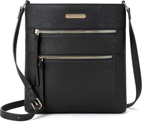 BOSTANTEN Crossbody Bags Purses for Women Trendy Soft Vegan Leather Shoulder Handbags with Adjustable Strap Zipper Pocket