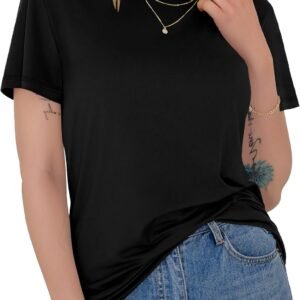GAYHAY T-Shirts for Women - Short Sleeve Basic Tees Soft Crew Neck Trendy Summer Tops for Casual Outfits 2025