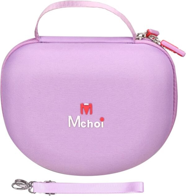 Mchoi Hard Case Suitable for Riwbox CT-7 Pink/for Jack CT-7S Cat Green 3.5mm/ for iClever IC-HS01 Bluetooth Wireless Over-Ear Headphones Headset for Kids Travel Protective Case, Purple, Case Only - Image 6