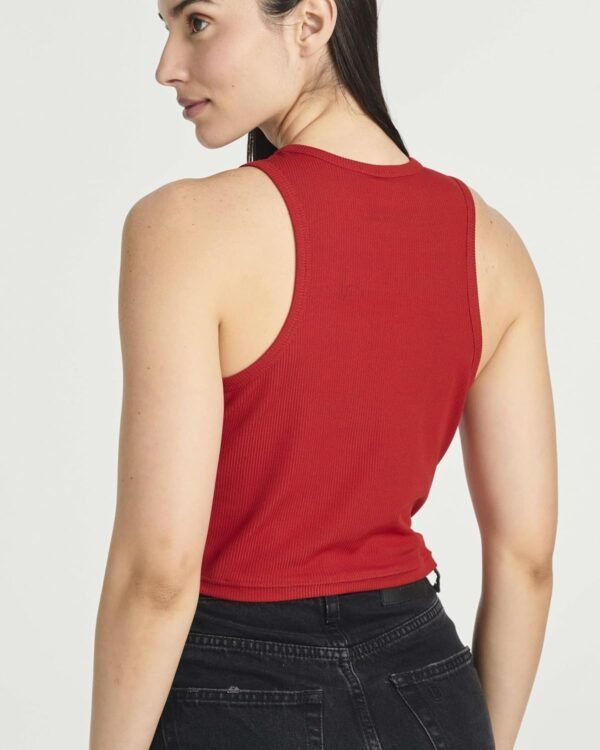 Real Essentials 5 Pack: Women's Ribbed Sleeveless Cropped Racerback Tank Top Casual Crop Top - Image 4