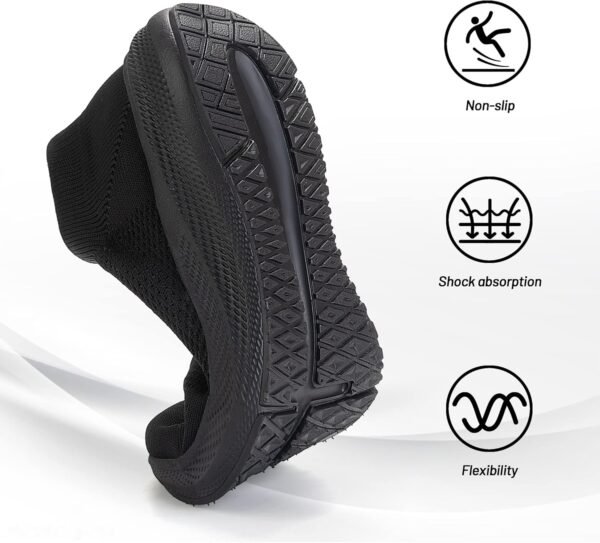 SHULOOK Womens Slip on Walking Shoes Comfort Lightweight Breathable Sock Shoe Non-Slip Mesh Casual Fashion Tennis Running Sneakers - Image 2
