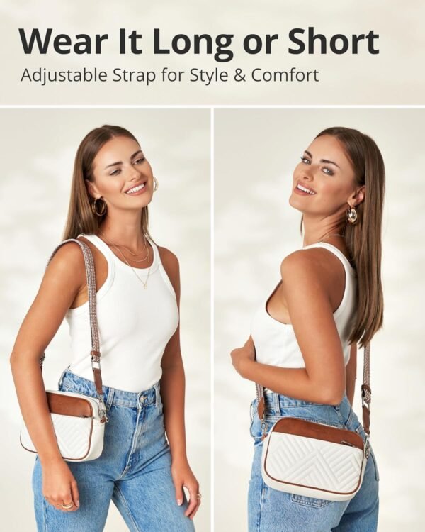 Vantamo Crossbody Shoulder Bags For Women Adjustable Strap, Extra Safe Purses for Women with RFID & Anti-Pickpocket Clip - Image 4