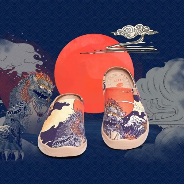 UIN Men's Painted Slipper Lightweight Comfort Mules Walking Casual Household Slip Ons Art Travel Shoes Malaga - Image 2
