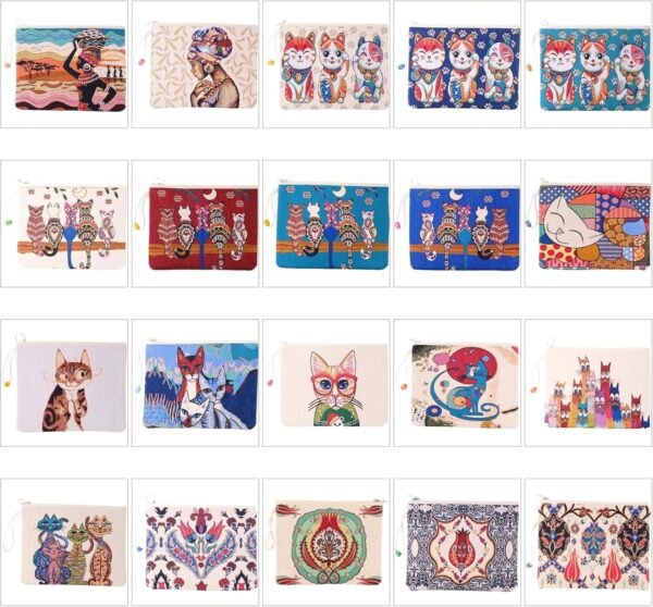 Bohemian Artisan Clutch Purse for Women - Vintage Tapestry Casual Bag with Wrist Strap, Unique Gift for Daily Boho Style - Image 8