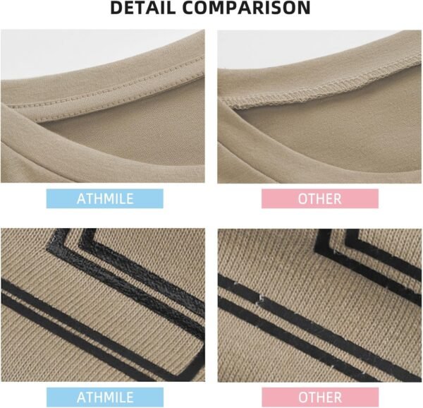 ATHMILE Womens Oversized T Shirts Loose Fit Crewneck Short Sleeve Tops Summer Casual Blouse Y2K 2025 Basic Tee Beach - Image 3
