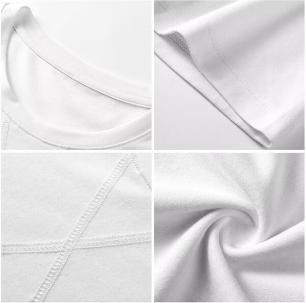 Mens 3 Pack Crewneck T-Shirts Short Sleeve Hipster Hip Hop Longline Classic Tee Tops - Image 3